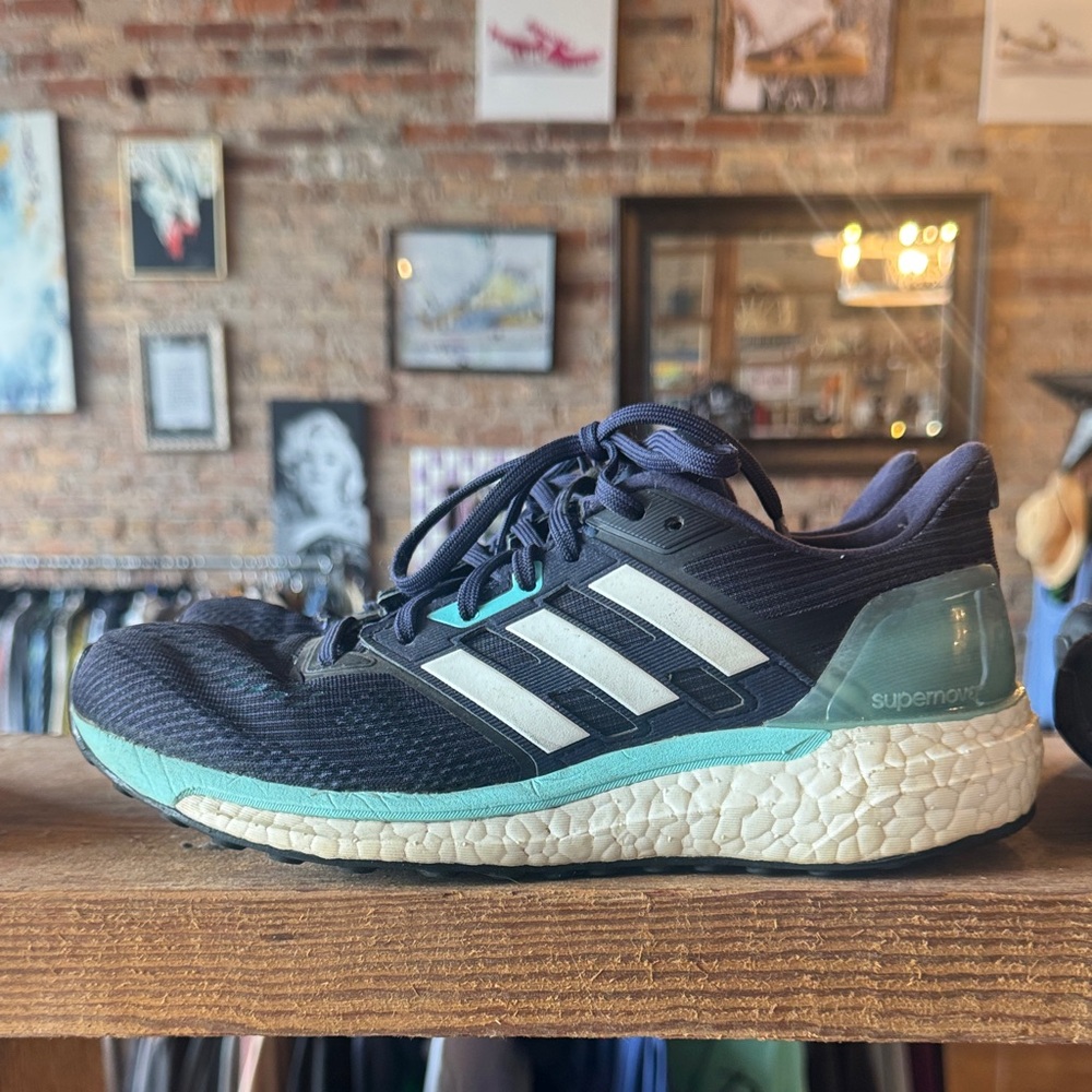 Adidas Dark Blue and Light Blue Sneakers ultra boost size 8